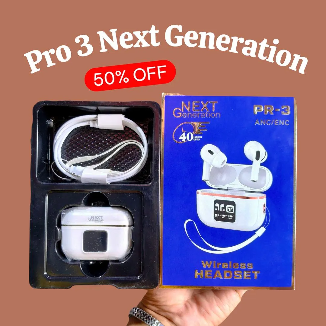 Pro 3 Next Generation Earbuds Touch Control With LCD 400 Hours Bettery 