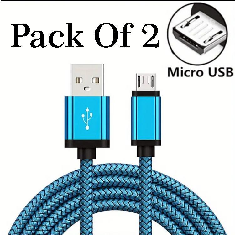 Multicolor 2 Pcs Charging Cable with Copper Core Features