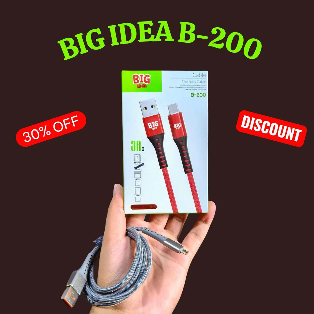 Big Idea 3A Micro Fast Charging cable Original Apple Chip Pure Copper Made ByTELY