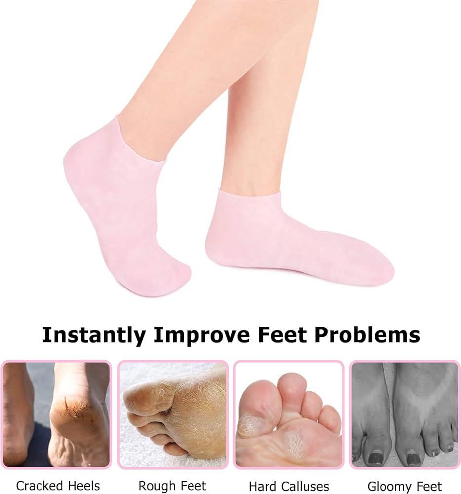 Moisturizing Gel Socks for Women - 1 Pair Anti Crack Silicone Socks