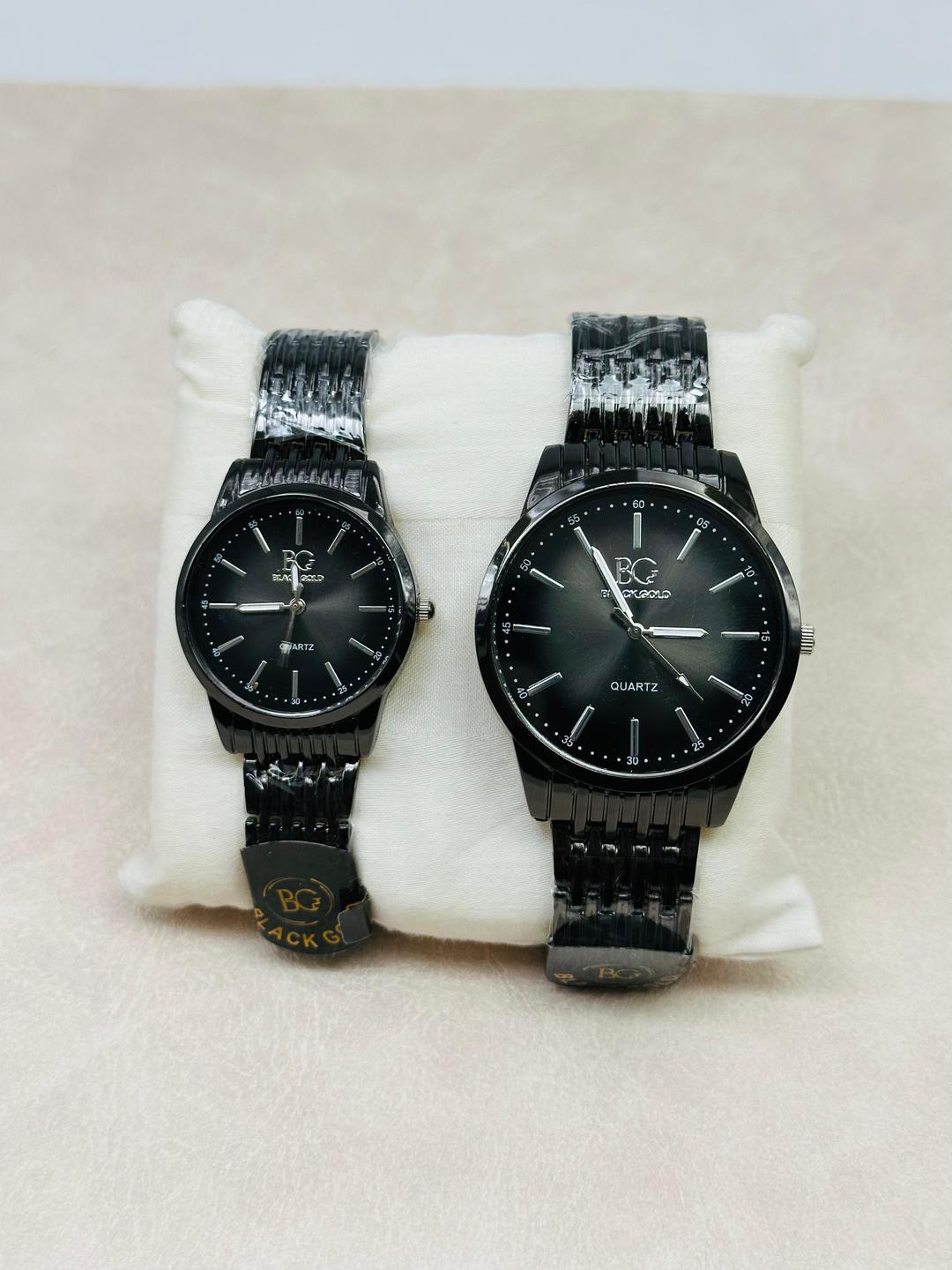 Stylish Unisex Analogue Couple Watches - 2 Pcs - Perfect for Both Men & Women