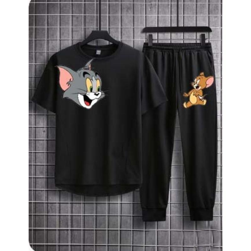 Boy's & Girl's Printed Polyester Tracksuit - 2 Pcs Set