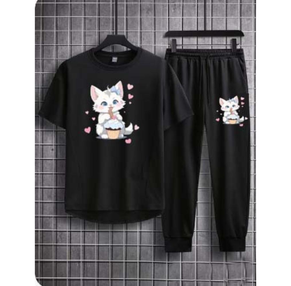 Stylish Printed Tracksuit for Boys & Girls - 2 Pcs Set