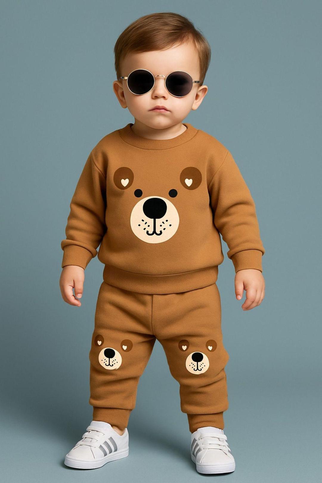 2 Pcs Boy's Polyester Printed Tracksuit