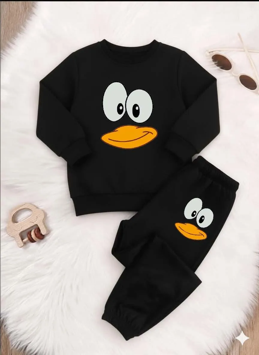 2 Pcs Boy's Fleece Printed Tracksuit