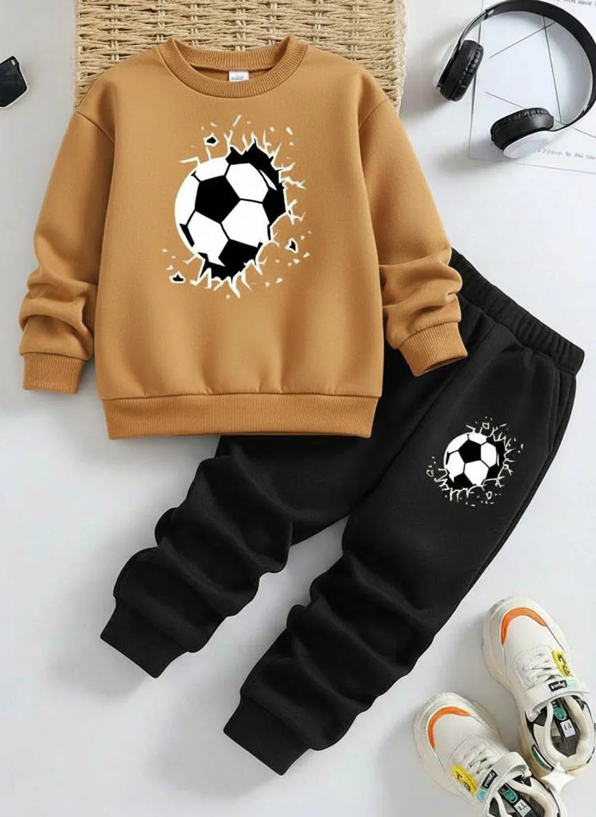 2 Pcs Girl's Polyester Printed Tracksuit