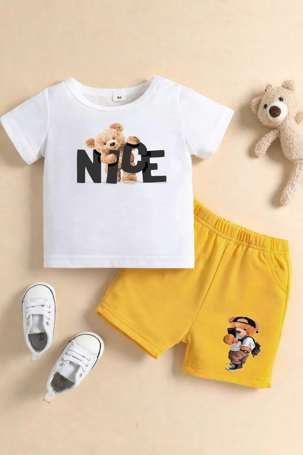 2 Pcs Boy's Polyester Printed Tracksuit