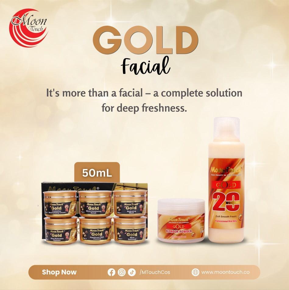 Moon Touch-Gold Facial 50ml & Polisher Set 500ml +Free Gold Soothing