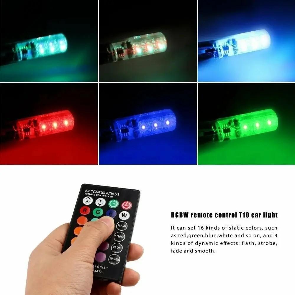 LED Car Parking Light Bulbs Pair Remote Control