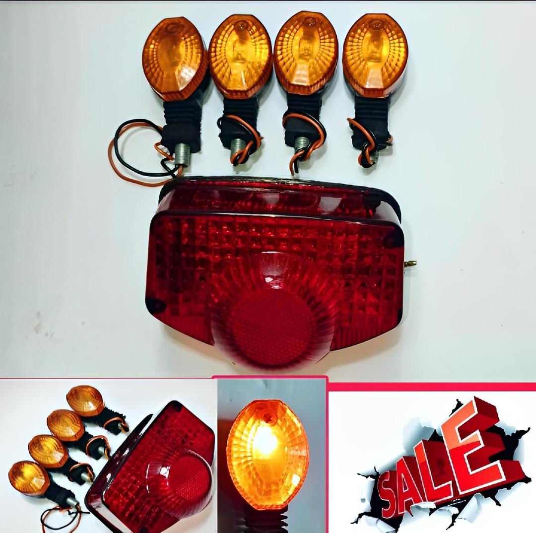 4-Pcs Mini Motorcycle Indicators with Backlight – Fancy Packaging | Compatible with 70cc/125cc Bikes