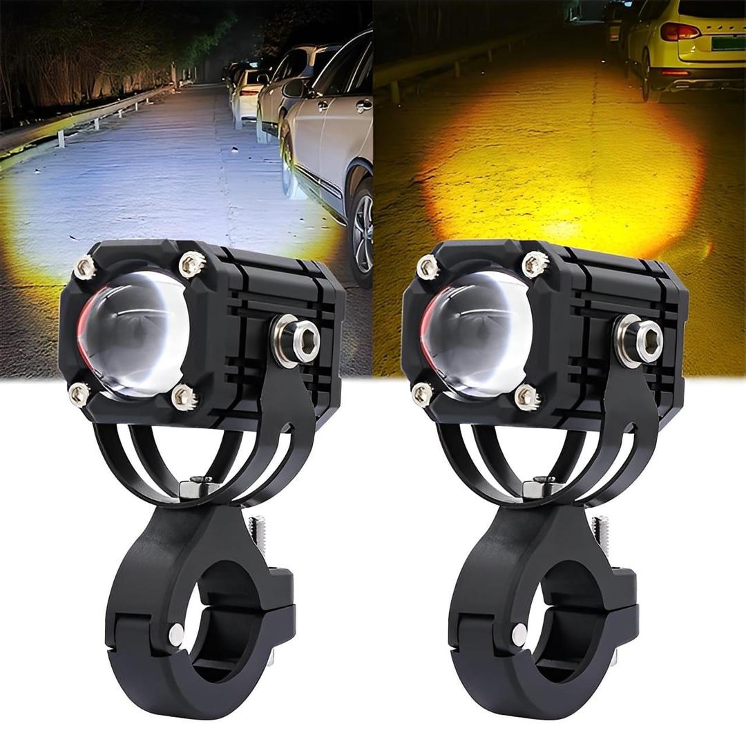 Motorcycle LED Auxiliary Headlight – High/Low Beam, Super Bright Fog & Driving Light