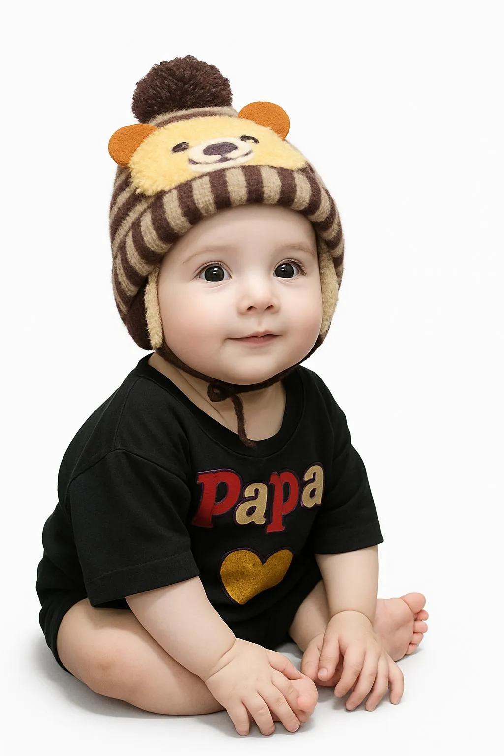 Soft Warm Fur Lined Baby Winter Hat with earflap