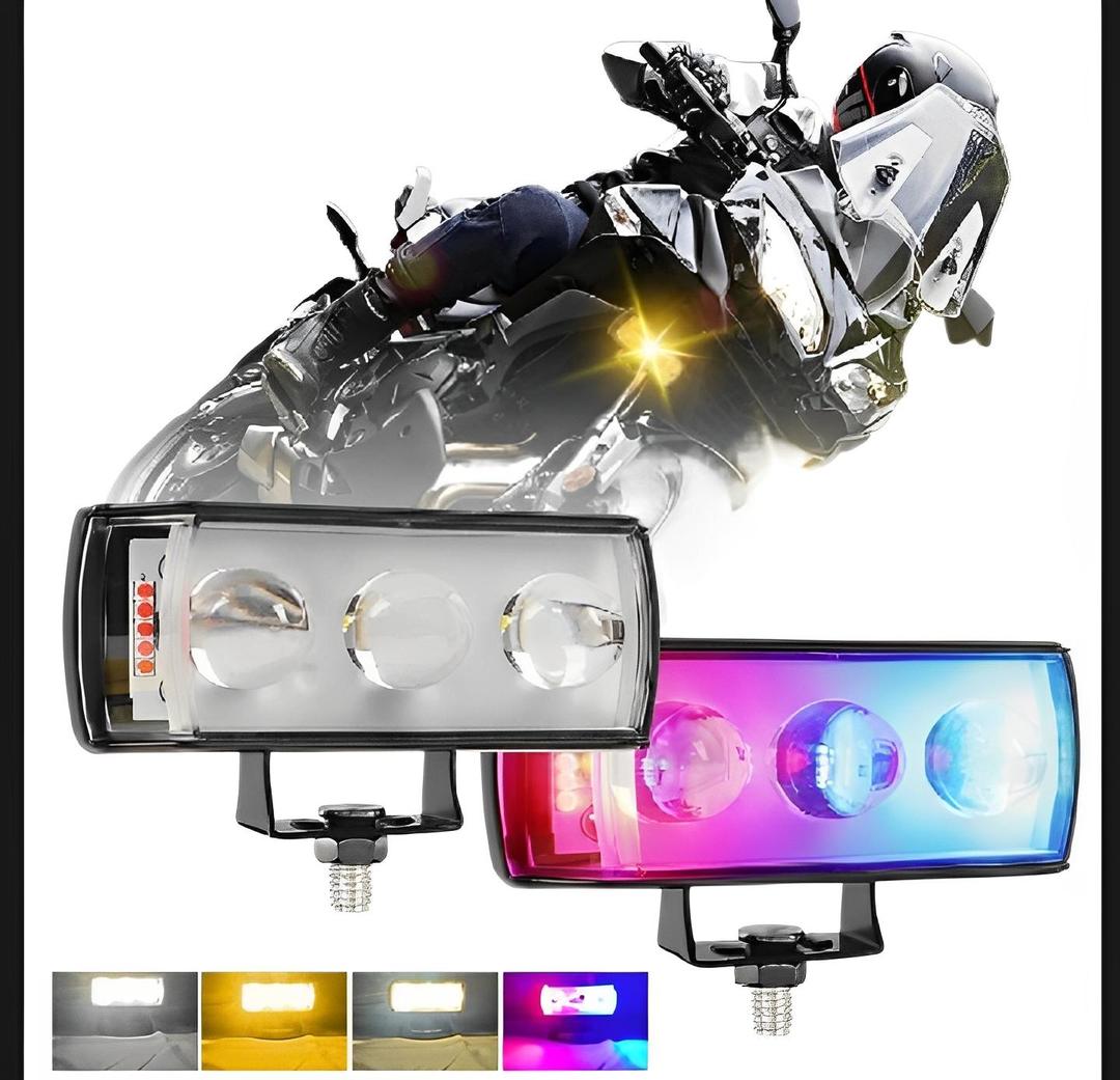 3 lens Mini LED Driving Fog Light | 4-Color Auxiliary Spotlight for ATV, SUV, UTV (12-80V)
