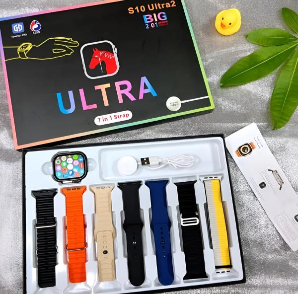 S10 Ultra 2 Smart Watch for Kids & Adults | 7 Stylish Straps |  Titanium Body