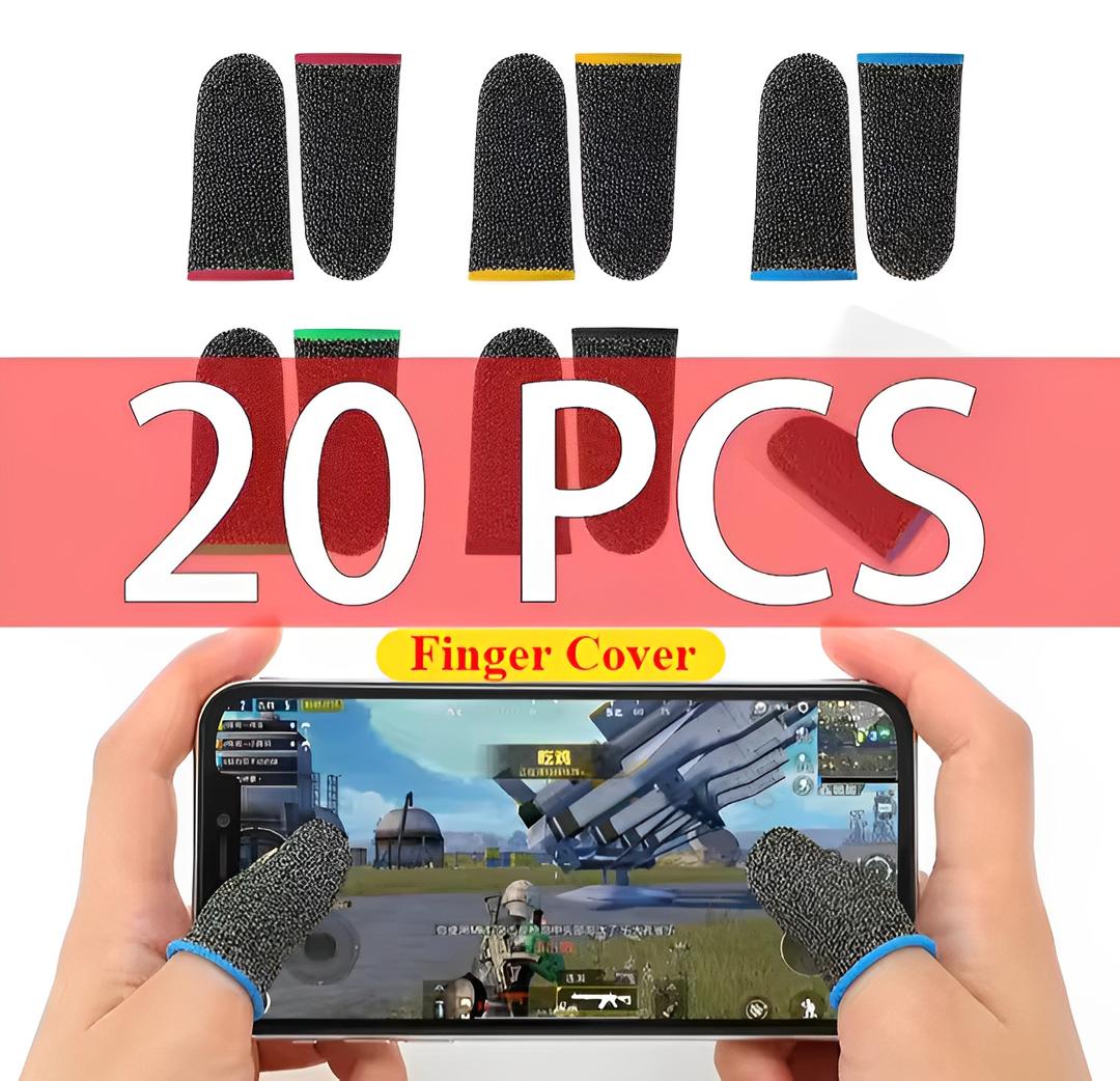 Pack of 20 Black Gaming  Thumb Sleeves - Perfect Grip and Protection