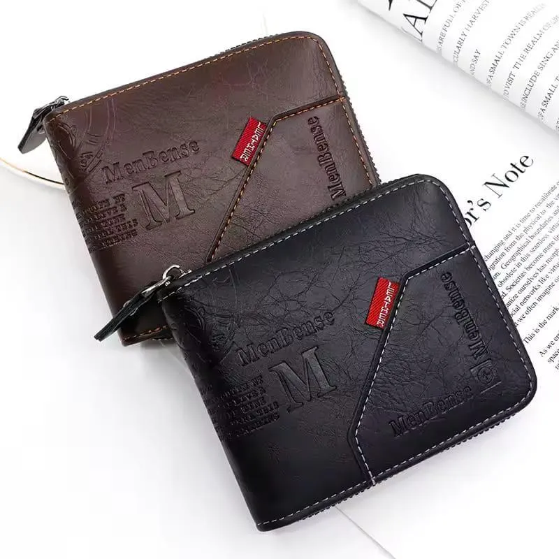 High Quality Men's Carr Ken Zipper Wallet 