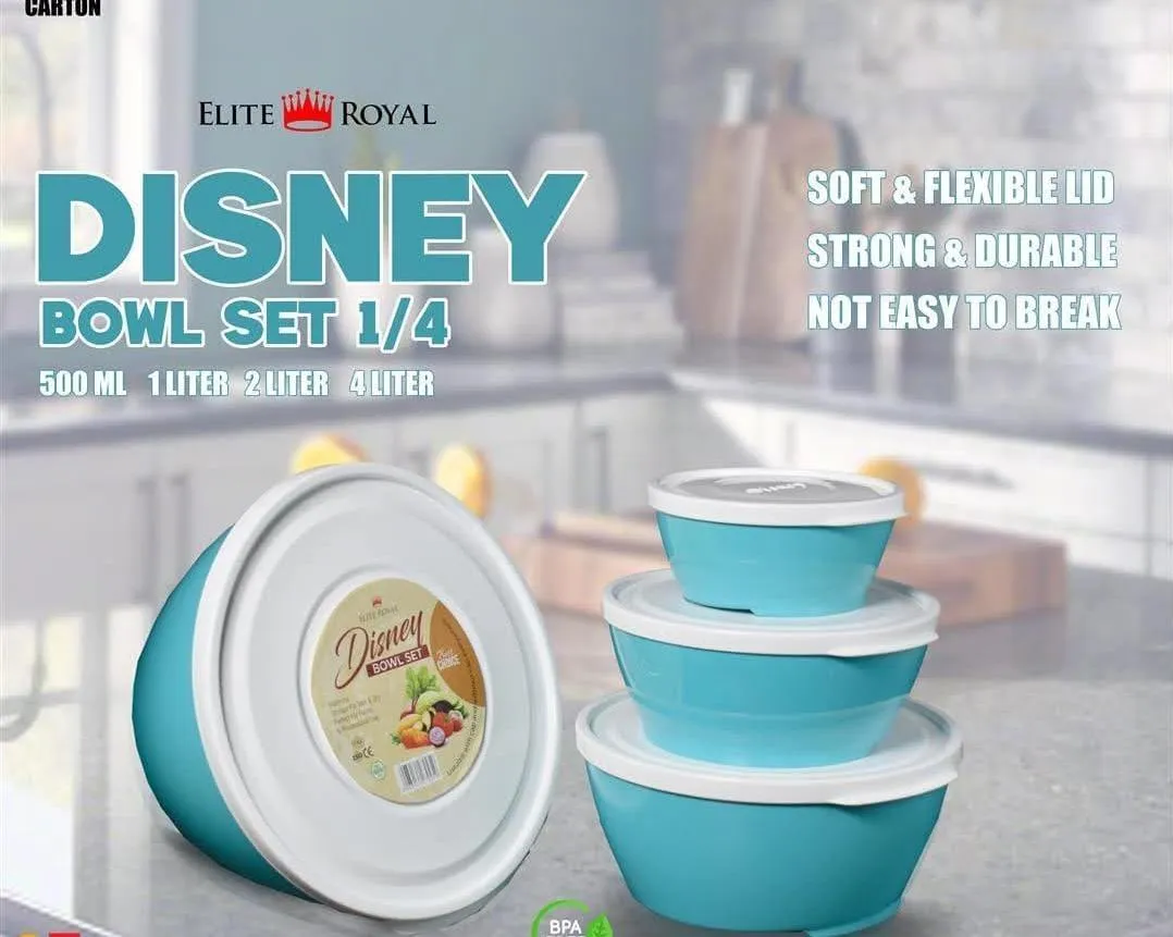 Disney 4 Pc Bowl Set/ High quality