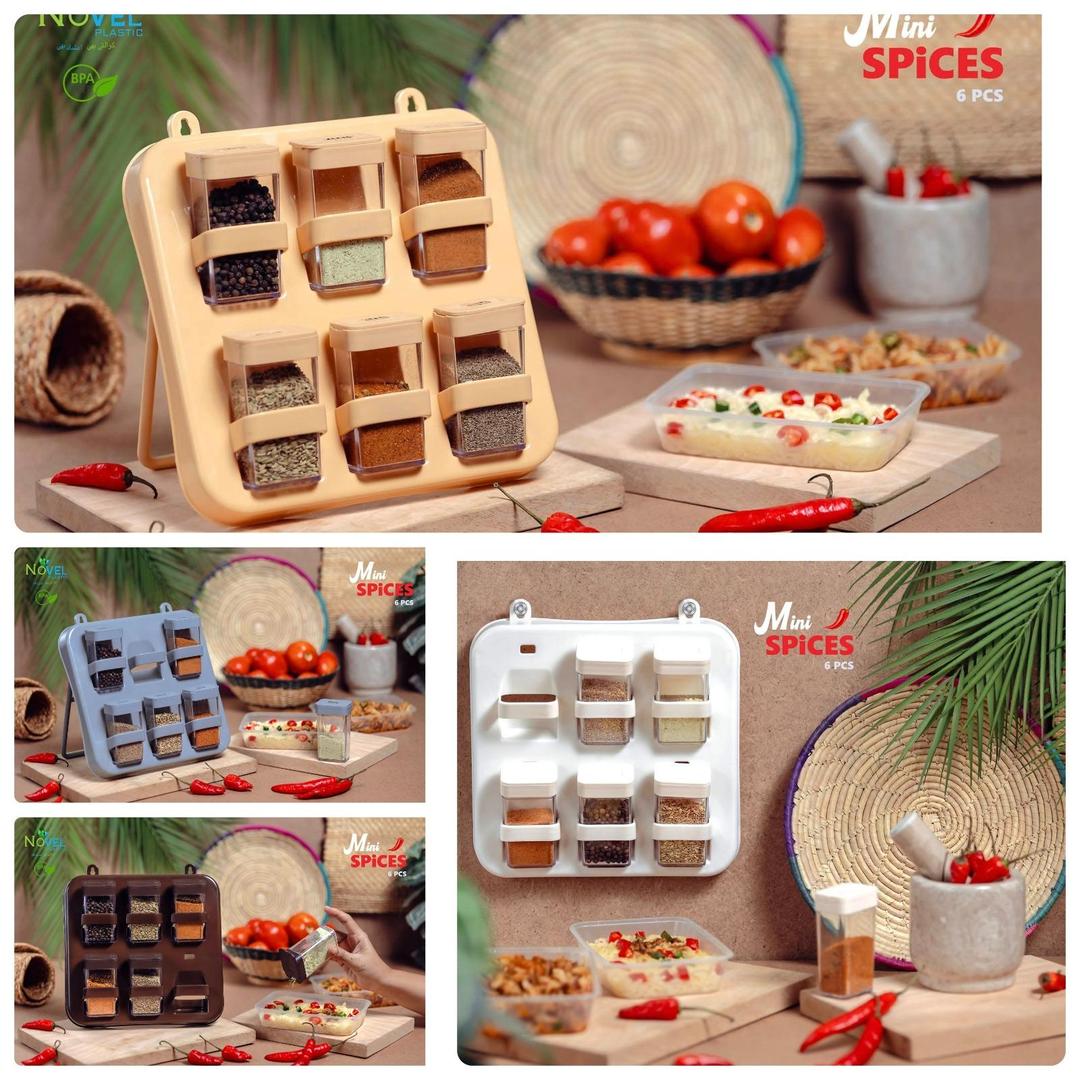 Multicolor Mini Spice Box Set - 6 Pcs 