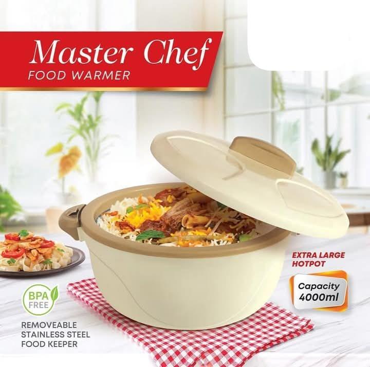 Durable Beige Hotpot - 1 Pc BPA-Free Food Warmer