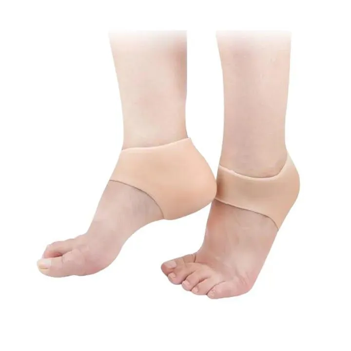 Unisex Silicone Anti Crack Heels Socks, 2 Pairs 