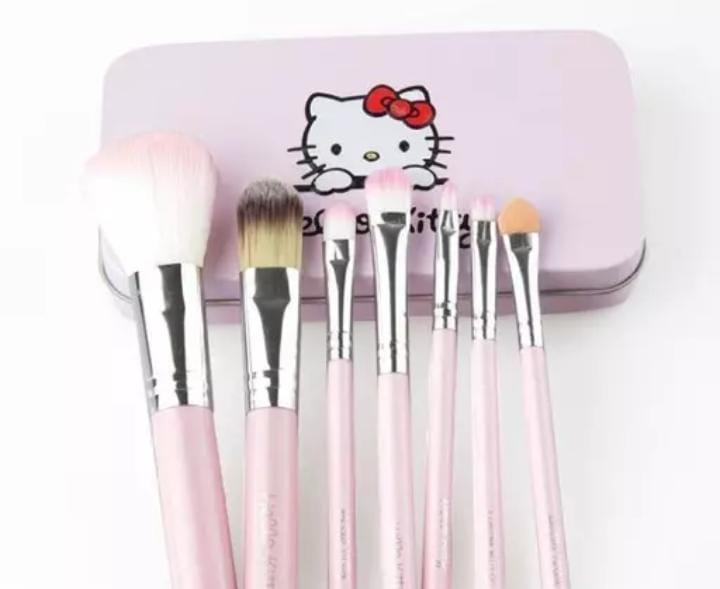 7 PCs Makeup Brush Set Cute Kitty Theme