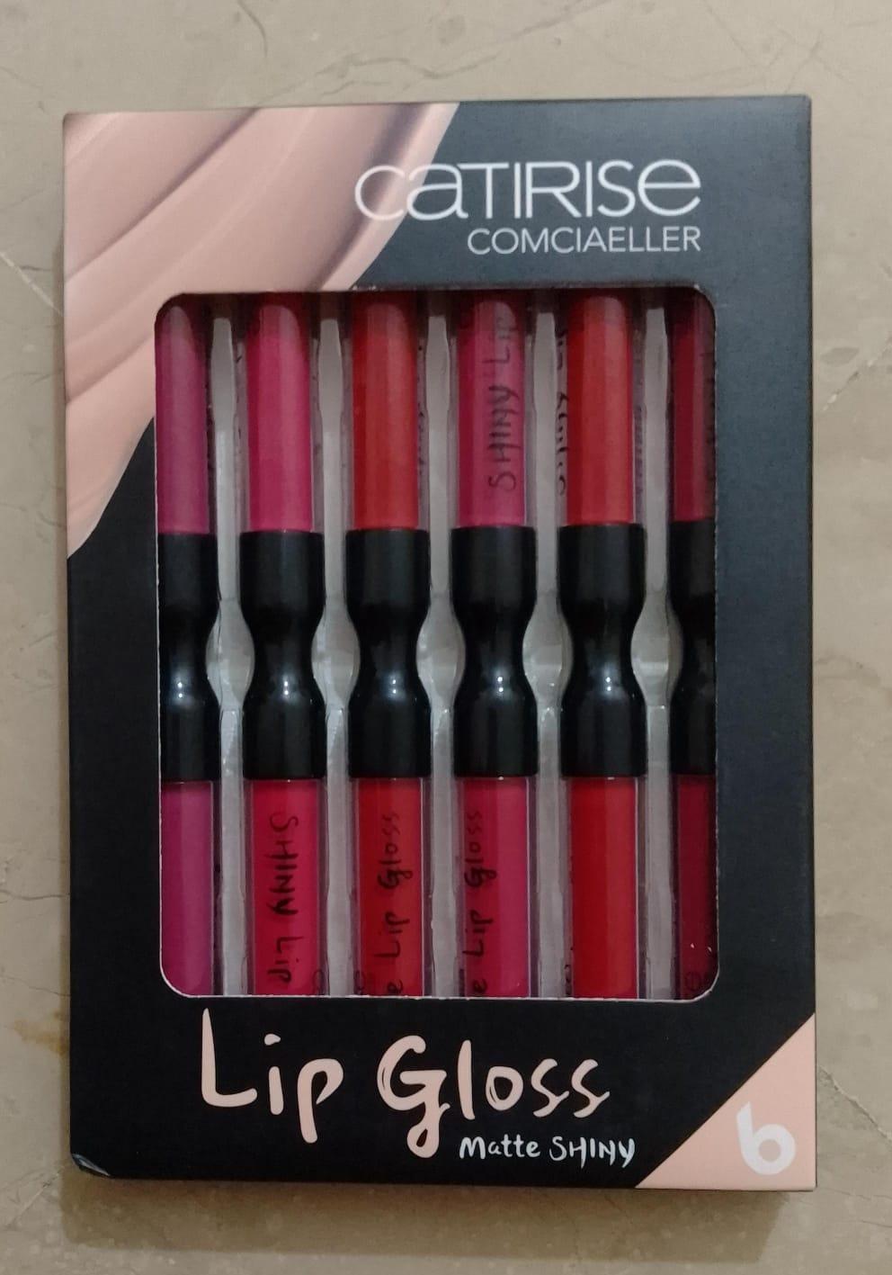 2 In 1 Metallic Finish Lip Gloss- Pack Of 6