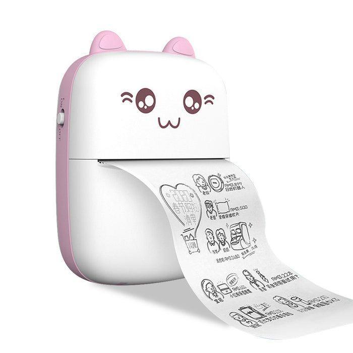 Stylish Pocket Printer - 1 Pc Portable Pink & White Design