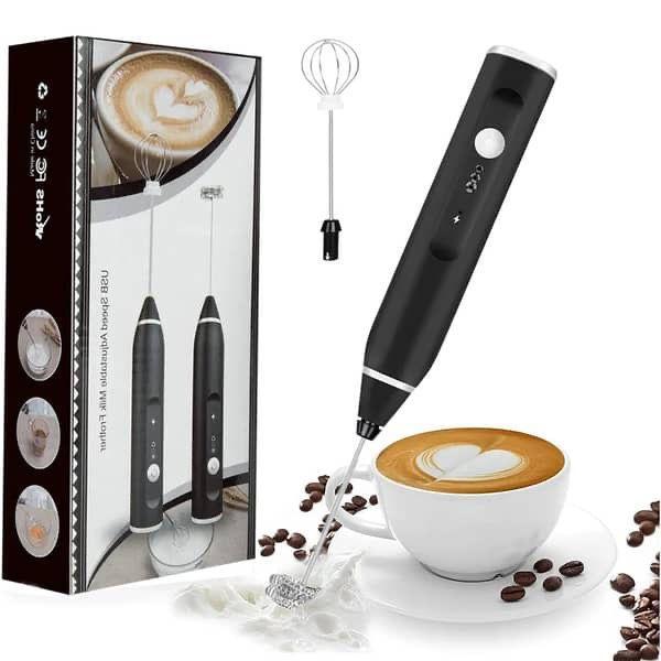 Compact Stainless Steel 1 Pc Egg & Coffee Beater - Easy to Use with 3 Mode Speed