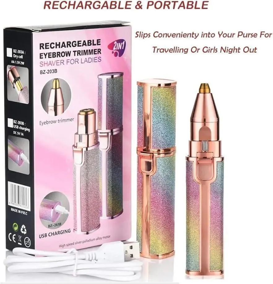 Rechargeable Women's Eyebrows Hair Trimmer
