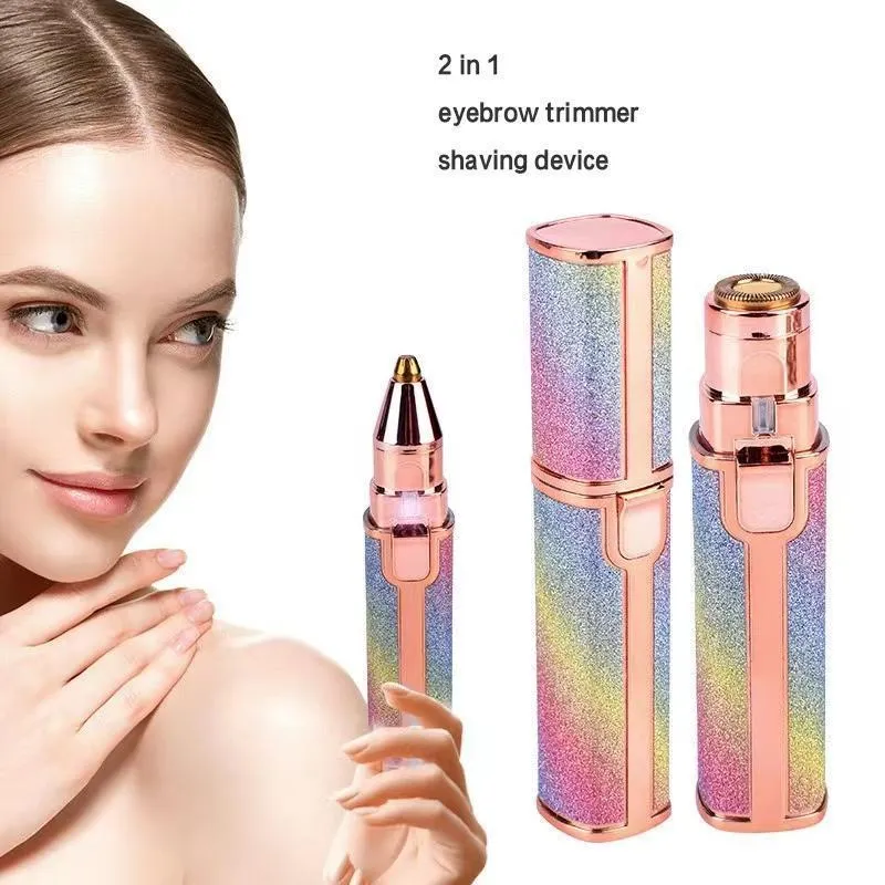 Rechargeable Women's Eyebrow Trimmer Pink ABS