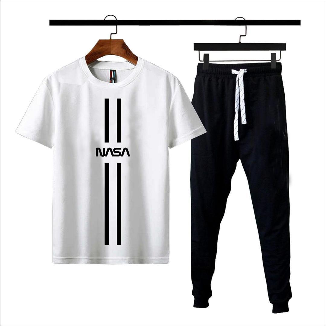 Men's Cotton Jersey Printed T-Shirts - 2 Pcs Set