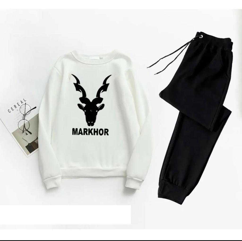 Men's Printed Polyester Track Suit - 2 Pcs (Sweatshirt & Trousers)