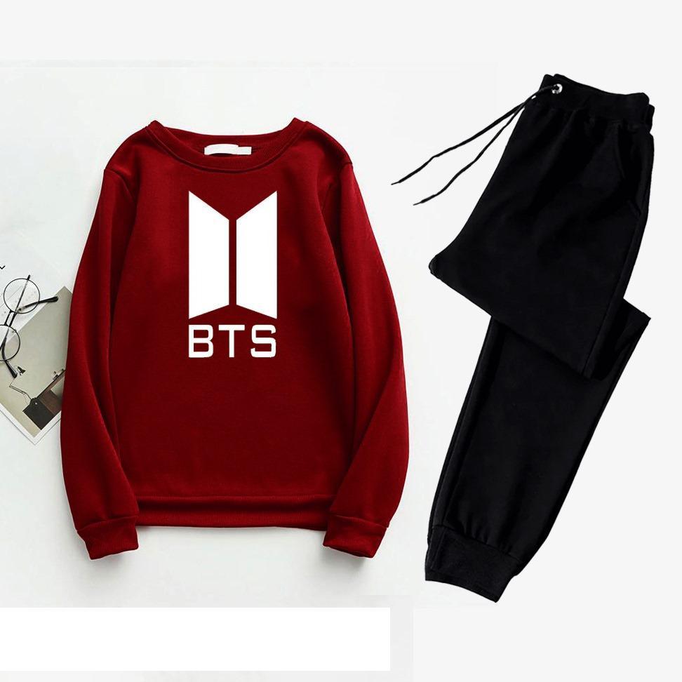 Men's Printed Polyester Track Suit - 2 Pcs Set (Sweatshirt & Trouser)