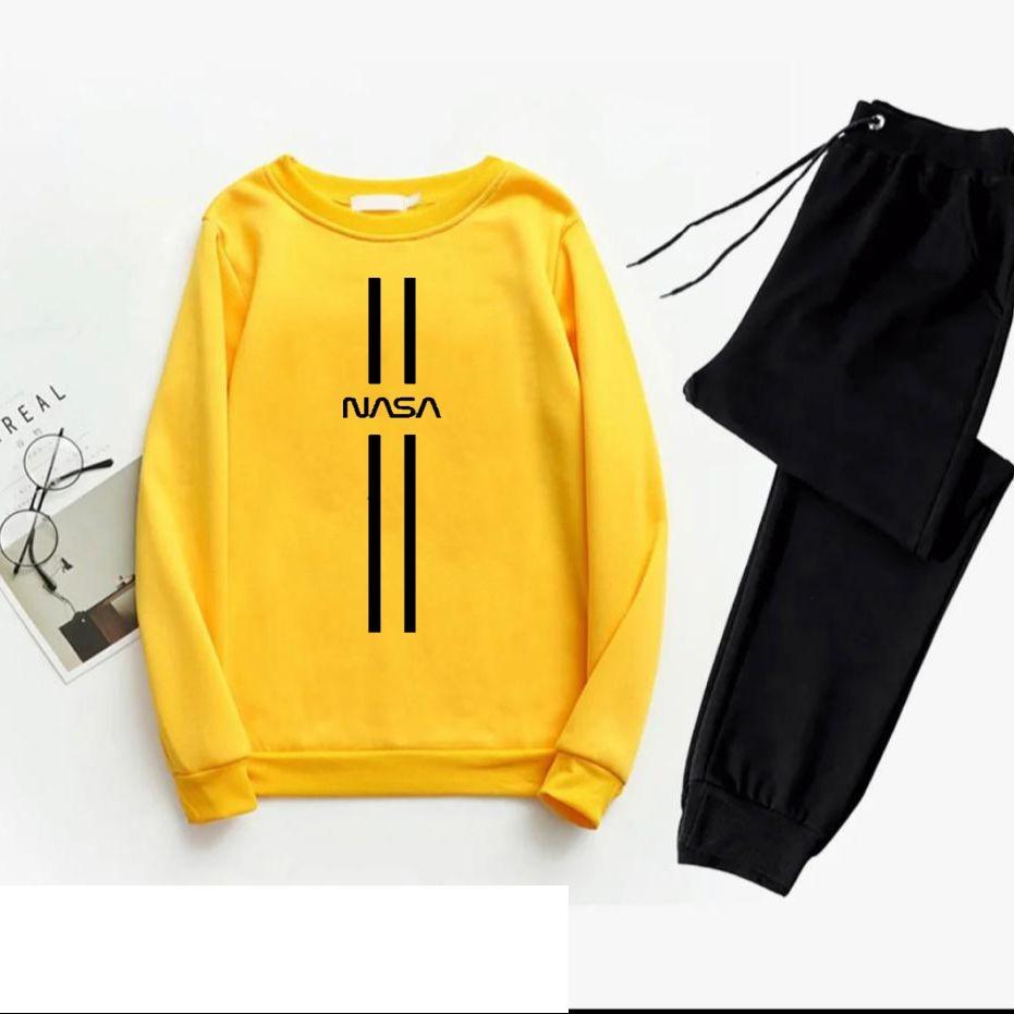 Men's Printed Polyester Track Suit - 2 Pcs Set