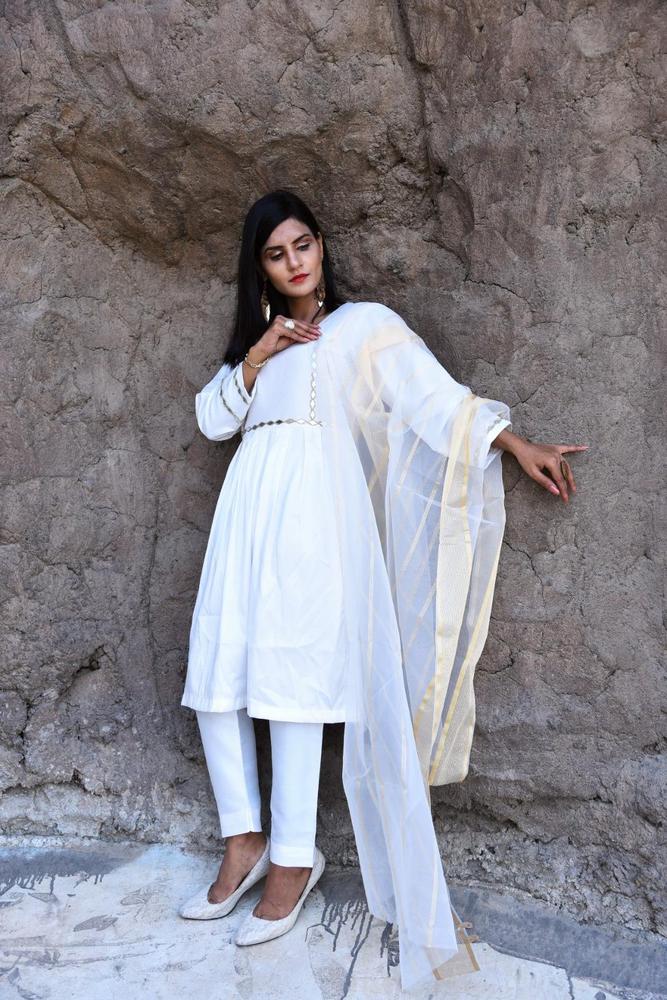 3 Pcs Women's Unstitched Katan Silk Plain Suit