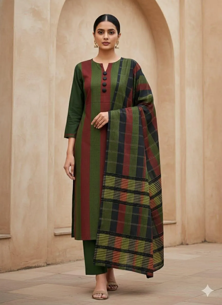 3 Pcs Women's Unstitched Printed Suit