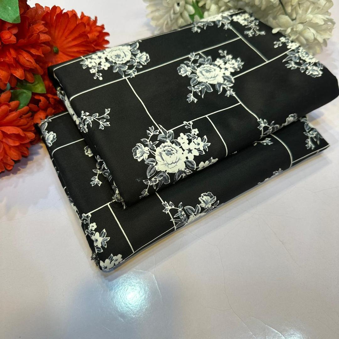 2 Pcs Women's Unstitched Printed Suit