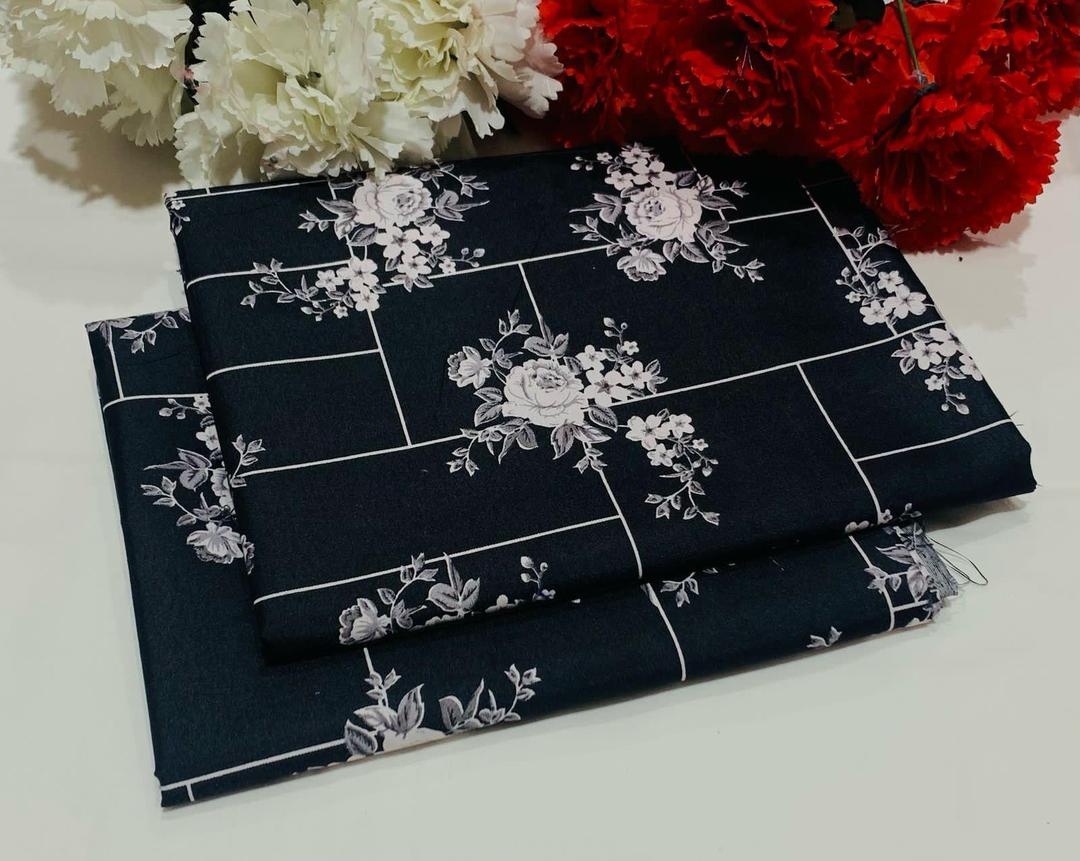 2 Pcs Women's Unstitched Printed Suit