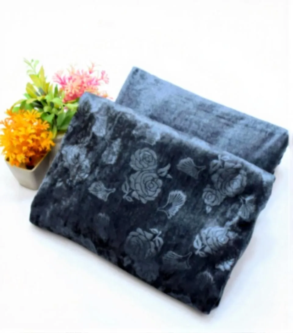 2 Pcs Women's Unstitched Valvet Suit