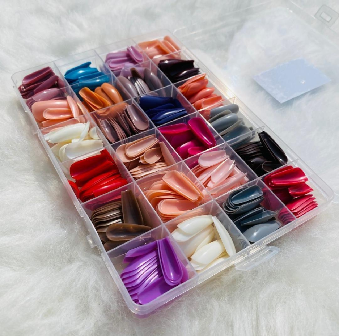 576 Pcs Multicolor Fake Nails - Customizable for Endless Creativity!