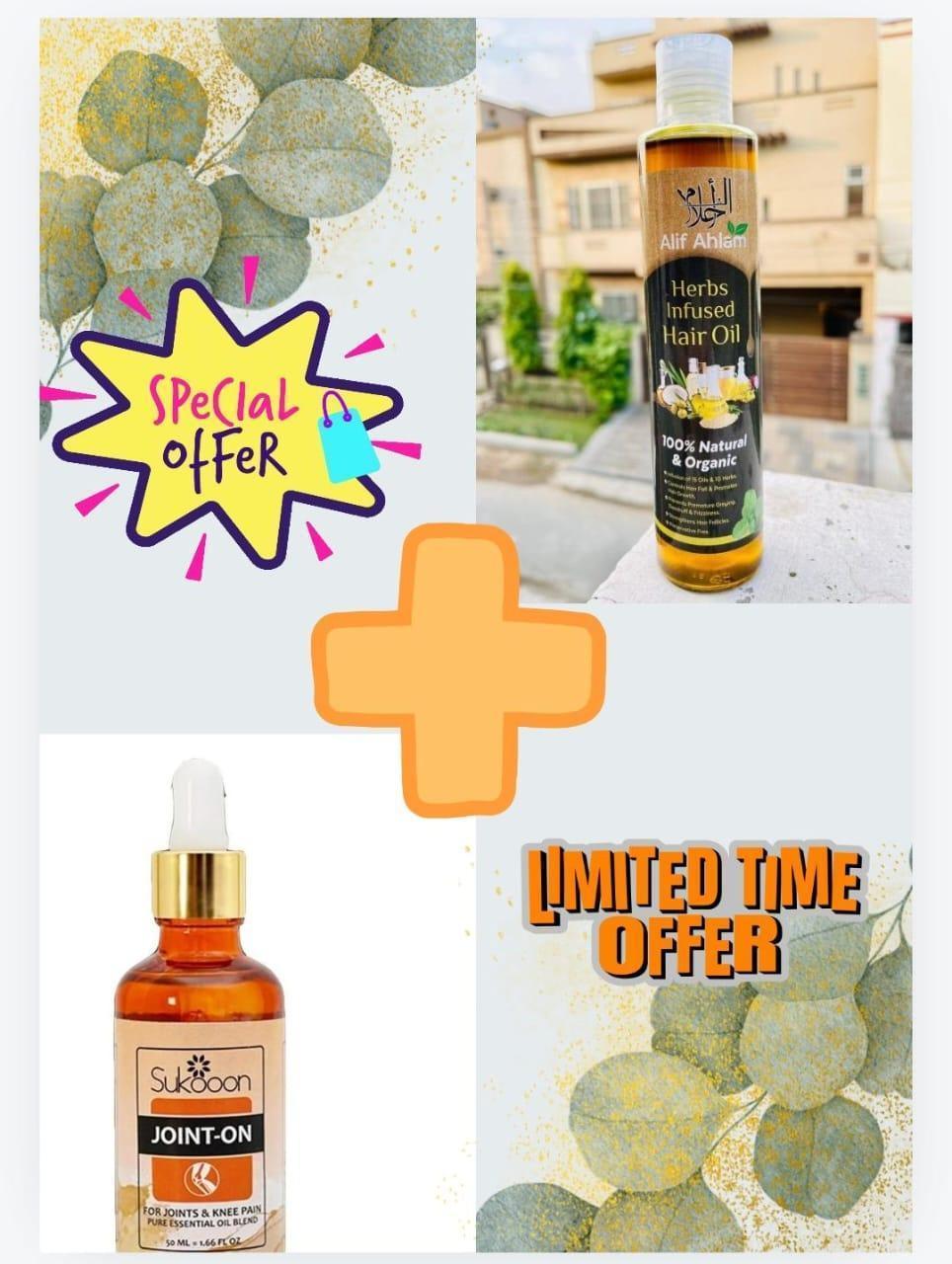 2 in 1 Nourishing Hair Oil & Soothing Joint Oil Combo