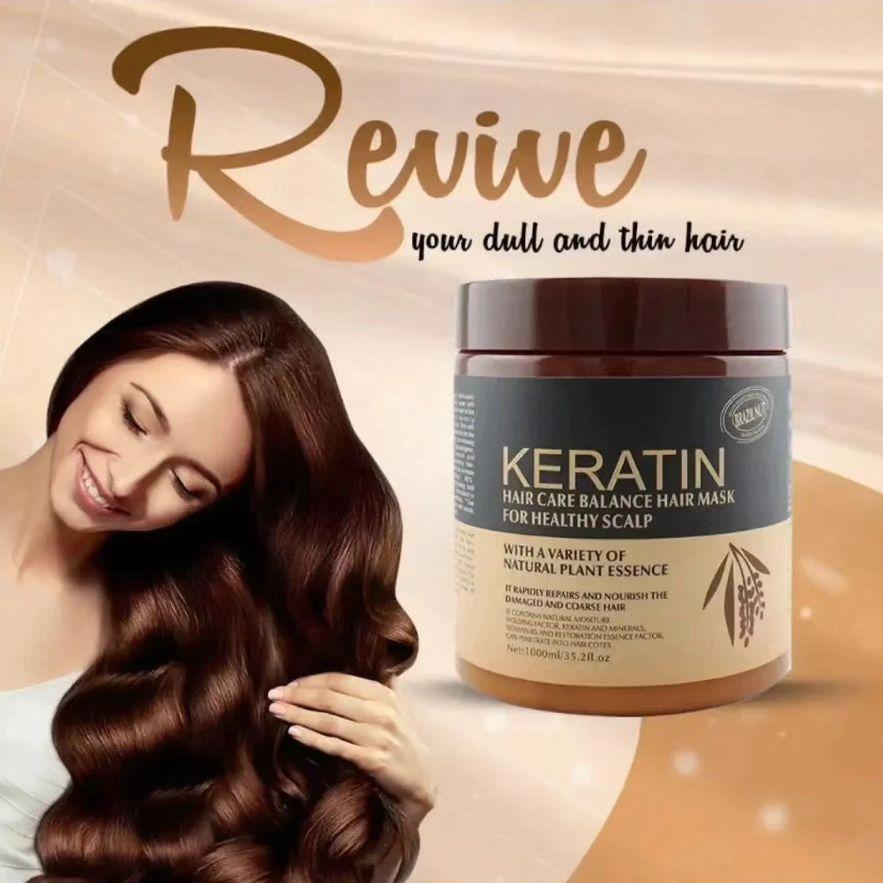 Frizz Control Hair Mask for All Hair Types - 500g - Restores Damaged Hair