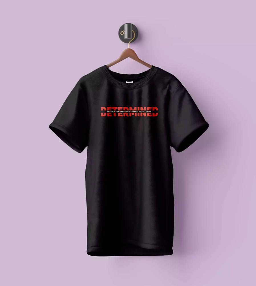 WYPO T-Shirt for Man Cotton Printed Graphic T-Shirt - Crewneck, Black