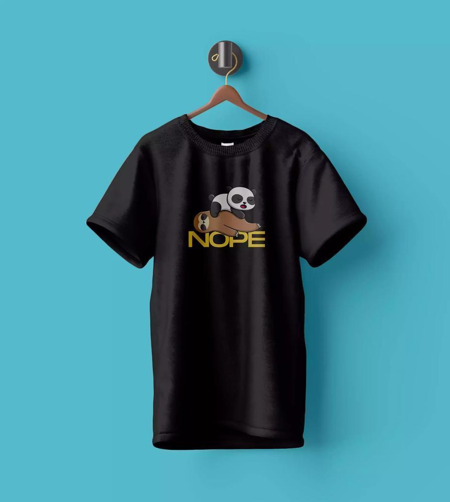 WYPO Premium Quality T-Shirt for  Man for Summer - Round neck, Black