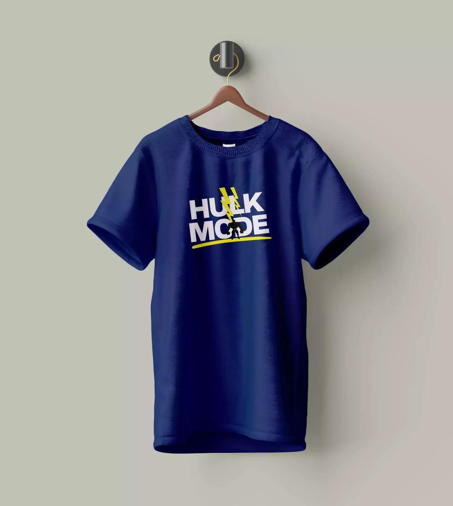 WYPO Stitched Cotton Printed Graphic T-Shirt -Crewneck, Dark Blue