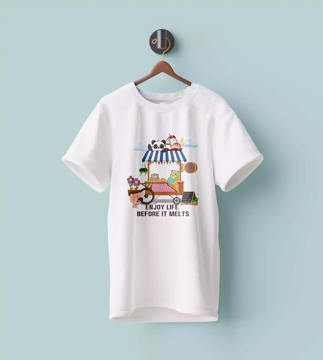 WYPO- Brand Women T Shirt Premium Cotton Fabric - Crewneck, White