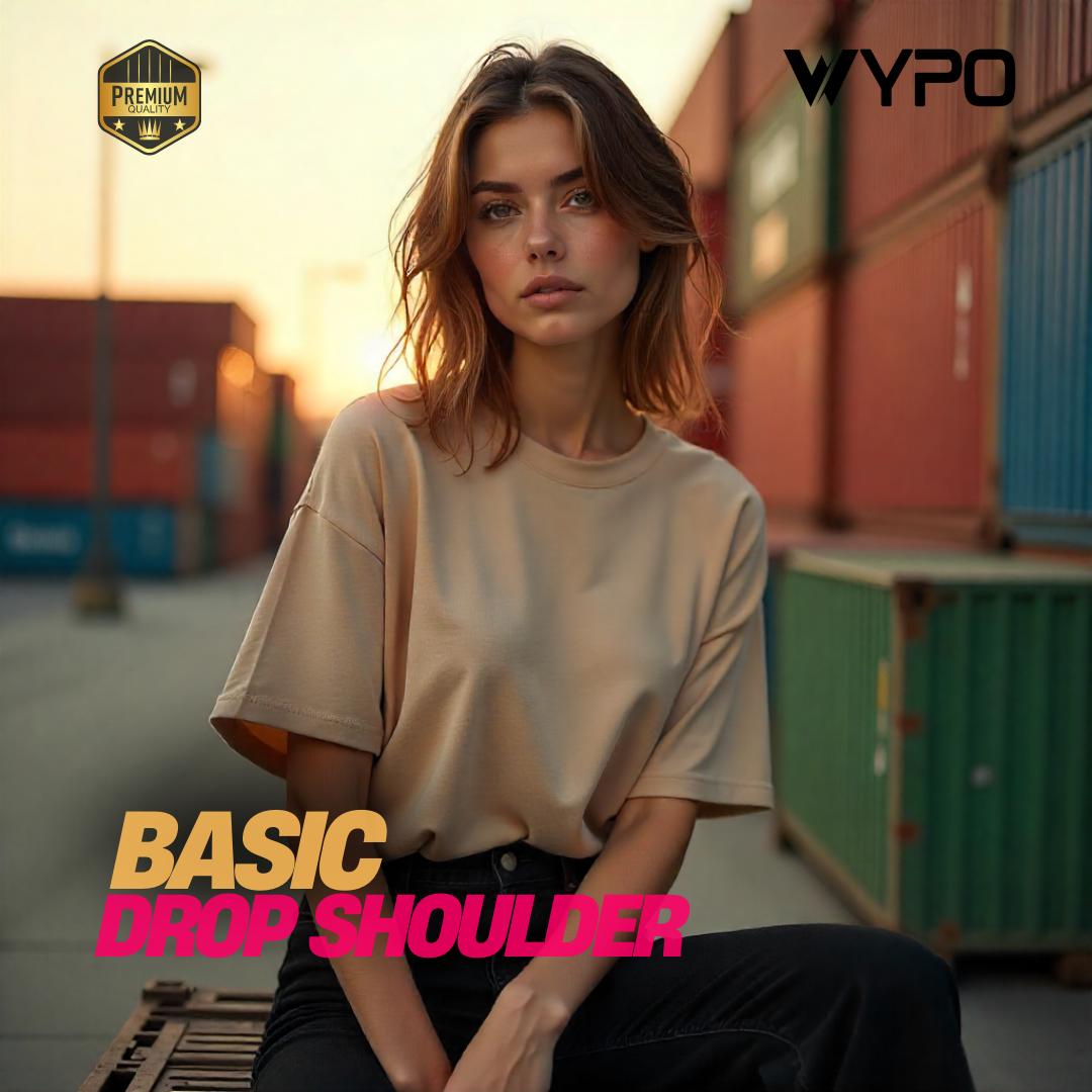 Trendy Drop Shoulder T-Shirtfor Girls | OversizedComfort Fit | CasualStreetwear Top | WYPO