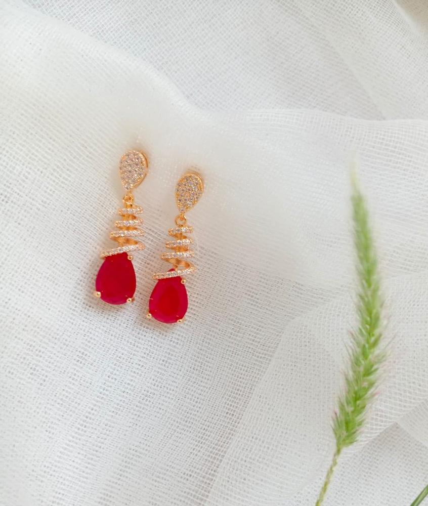 Gold Plated Zircon Earrings