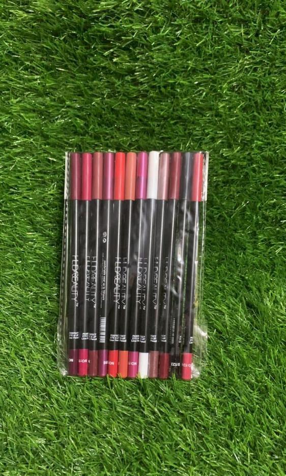 12 Pcs Creamy Flaky Lip Pencil Set - Bold Color Collection