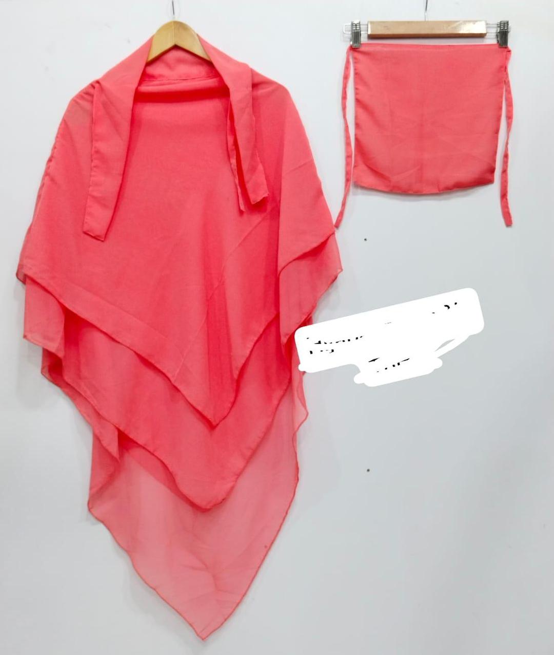 Multicolor Chiffon Hijab Set - 1 Pc Elegant Style